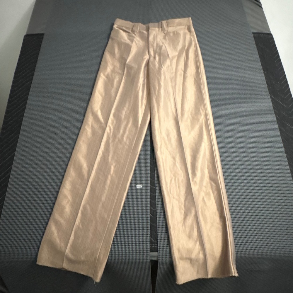 El General Mens Beige Wrinkle Resistant Western Dress Pants Trousers Size 32